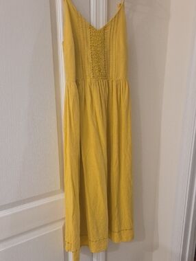 Old Navy Mustard Yellow Crochet Sundress